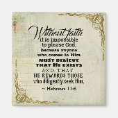 Hebreeuwen 11:6 Zonder geloof is het onmogelijk... Magneet (Voorkant)