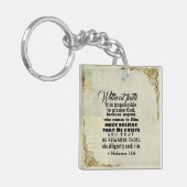 Hebreeuwen 11:6 Zonder geloof is het onmogelijk... Sleutelhanger (Voorkant Links)