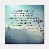 Hebreeuwen 12:27-28 ALLES DAT KAN WORDEN GESCHAKT Magneet (Voorkant)