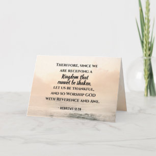 Hebreeuwen 12:28 een Koninkrijk dat niet kan worde Kaart
