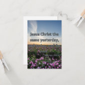 Hebreeuwen 13:8 KJV Bijbelscriptie Pic Flat Greeti Kaart (Voorkant / Achterkant in situ)