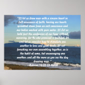 Hebreeuws 10:22-25 poster (Voorkant)
