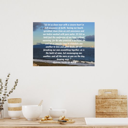 Hebreeuws 10:22-25 poster (Keuken)