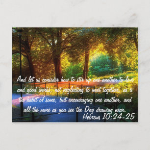 Hebreeuws 10:24-25 briefkaart