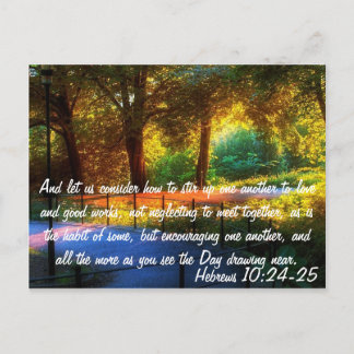 Hebreeuws 10:24-25 briefkaart