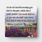 Hebreeuws 10:35-36 fotoplaat (Voorkant)