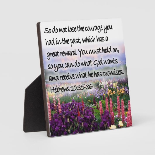 Hebreeuws 10:35-36 fotoplaat (Voorkant)