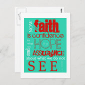 Hebreeuws 11:1 briefkaart (Voorkant / Achterkant)