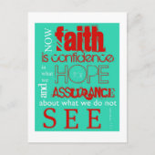 Hebreeuws 11:1 briefkaart (Voorkant)