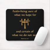 Hebreeuws 11:1 Mousepad Muismat (Met muis)