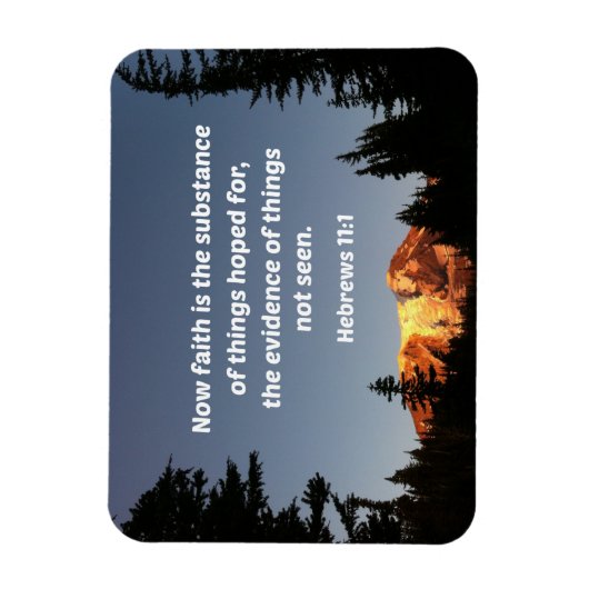 Hebreeuws 11:1 Nu is geloof de kern van dingen Magneet (Verticaal)