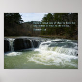 Hebreeuws 11:1 Waterval Poster (Voorkant)