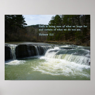 Hebreeuws 11:1 Waterval Poster