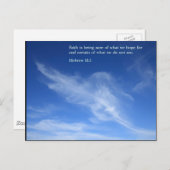 Hebreeuws 11:1-wolken briefkaart (Voorkant / Achterkant)