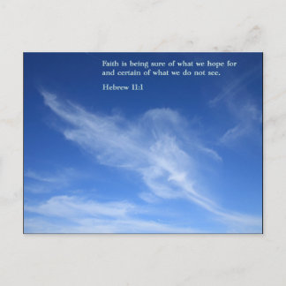 Hebreeuws 11:1-wolken briefkaart