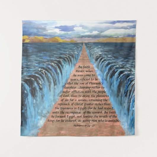 Hebreeuws 11:24-27 wandkleed (Voorkant)