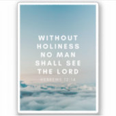 Hebreeuws 12:14 Bijbelheid Verse Holiness Sticker (Voorkant)