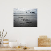 Hebreeuws 12:1 Laten we met duurzaamheid lopen... Poster (Keuken)