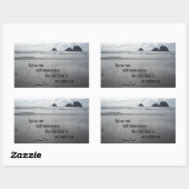 Hebreeuws 12:1 Laten we met duurzaamheid lopen... Rechthoekige Sticker (Vel)