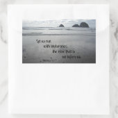 Hebreeuws 12:1 Laten we met duurzaamheid lopen... Rechthoekige Sticker (Tas)