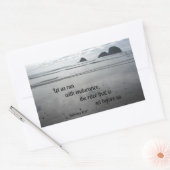 Hebreeuws 12:1 Laten we met duurzaamheid lopen... Rechthoekige Sticker (Envelop)