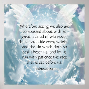 Hebreeuws 12:1 poster