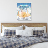 Hebreeuws 12:2 canvas afdruk (Insitu (Slaapkamer))