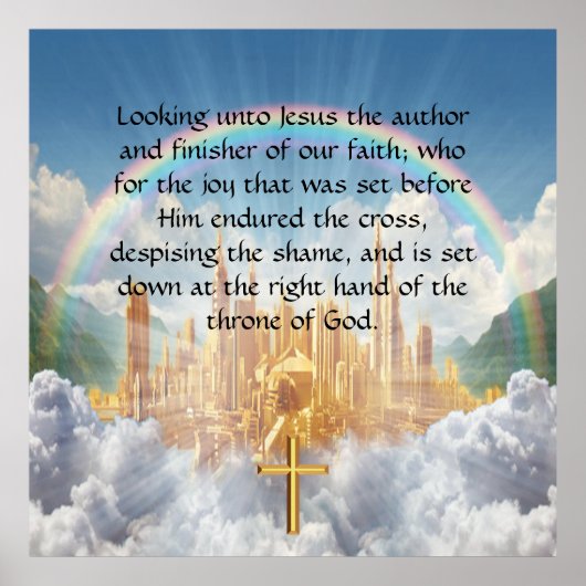 Hebreeuws 12:2 poster (Voorkant)