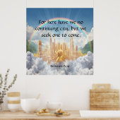 Hebreeuws 13:14 poster (Keuken)