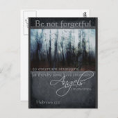 Hebreeuws 13:2 Angel Quote Briefkaart (Voorkant / Achterkant)