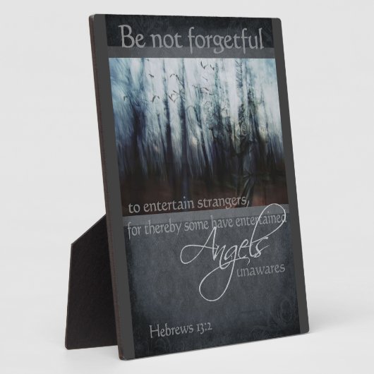 Hebreeuws 13:2 Angel Quote Fotoplaat (Zijkant)