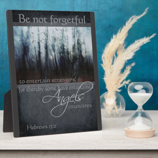 Hebreeuws 13:2 Angel Quote Fotoplaat (Zijkant)