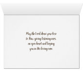 Hebreeuws 13:5 Ik zal je nooit Wenskaart achterlat (Binenzijde Horizontaal (Onderkant))