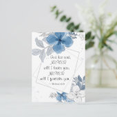 Hebreeuws 13:5 NOOIT zal ik je verlaten Briefkaart (Staand voorkant)