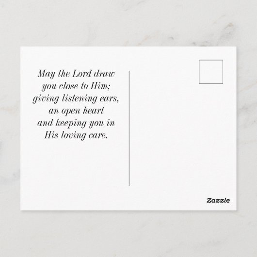 Hebreeuws 13:5 NOOIT zal ik je verlaten Briefkaart (Achterkant)