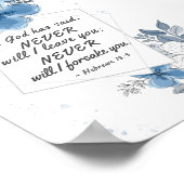 Hebreeuws 13:5 NOOIT zal ik je verlaten Poster (Hoek)