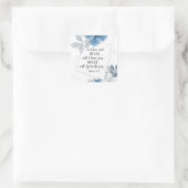 Hebreeuws 13:5 NOOIT zal ik je verlaten Vierkante Sticker (Tas)