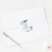 Hebreeuws 13:5 NOOIT zal ik je verlaten Vierkante Sticker (Envelop)