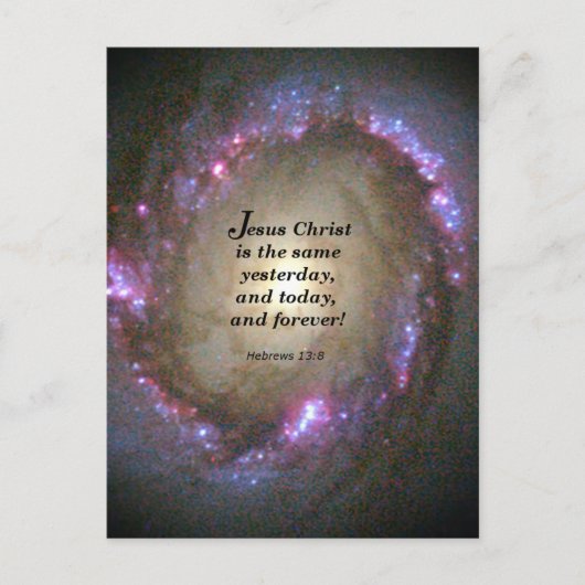 Hebreeuws 13:8 briefkaart (Voorkant)