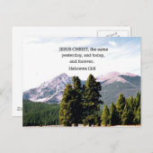 Hebreeuws 13:8 briefkaart (Voorkant / Achterkant)