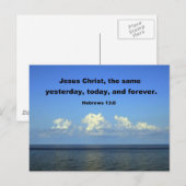 Hebreeuws 13:8 briefkaart (Voorkant / Achterkant)