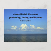 Hebreeuws 13:8 briefkaart (Voorkant)