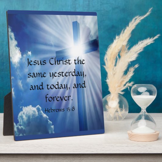 Hebreeuws 13:8 fotoplaat (Zijkant)