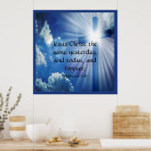 Hebreeuws 13:8 poster (Keuken)