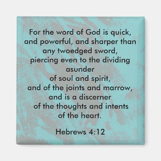 Hebreeuws 4:12 magneet (Voorkant)