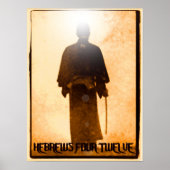Hebreeuws 4:12 samurai poster (Voorkant)