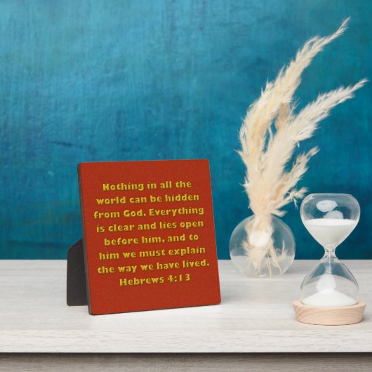 Hebreeuws 4:13 fotoplaat (Insitu)