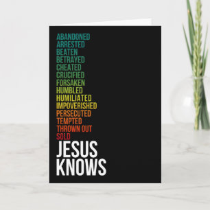 Hebreeuws 4:15 - Jesus Knows Kaart