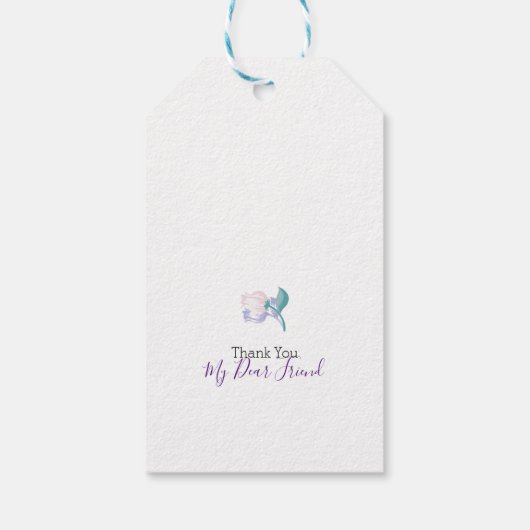 Hebreeuws 4:16 citeert zwarte ver cadeaulabel (Achterkant)