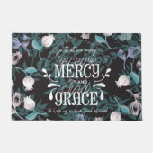 Hebreeuws 4:16 citeert zwarte ver deurmat (Voorkant)